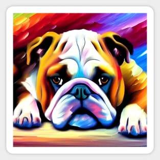 English Bulldog at Rest Sticker